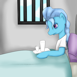 Size: 500x500 | Tagged: safe, artist:robynne, character:screw loose, species:pony, female, mare, sad, solo