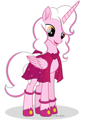 Size: 4499x6000 | Tagged: safe, artist:suramii, oc, oc only, oc:mary sue, species:alicorn, species:pony, absurd resolution, alicorn oc, cape, clothing, female, movie accurate, simple background, solo, transparent background, vector