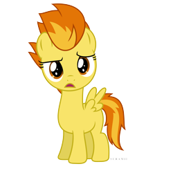 Size: 6000x6000 | Tagged: safe, artist:suramii, character:spitfire, species:pegasus, species:pony, episode:parental glideance, g4, my little pony: friendship is magic, absurd resolution, confused, female, filly, filly spitfire, open mouth, simple background, solo, transparent background, vector