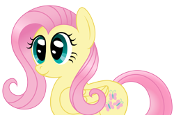 Size: 6506x4320 | Tagged: safe, artist:mfg637, character:fluttershy, species:pegasus, species:pony, absurd resolution, cute, female, simple background, smiling, solo, transparent background, vector