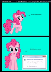 Size: 5339x7465 | Tagged: safe, artist:wonderschwifty, character:pinkie pie, absurd resolution, firealpaca, pinkie.exe, smiling