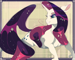 Size: 2142x1710 | Tagged: safe, artist:clockworkquartet, character:rarity, species:pony, species:unicorn, eyeshadow, female, makeup, mare, smiling, solo