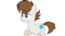 Size: 2200x1236 | Tagged: safe, alternate version, artist:rsa.fim, edit, edited screencap, part of a set, screencap, oc, oc only, oc:crash bash, species:earth pony, species:pony, male, one hoof raised, ponyville, scar, simple background, solo, transparent background, vector