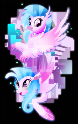 Size: 800x1266 | Tagged: safe, artist:ii-art, character:silverstream, species:classical hippogriff, species:hippogriff, species:seapony (g4), episode:school daze, g4, my little pony: friendship is magic, design, female, shirt design, solo, stairs