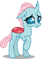 Size: 852x1200 | Tagged: safe, artist:seahawk270, character:ocellus, species:changeling, species:reformed changeling, episode:school daze, g4, my little pony: friendship is magic, female, raised hoof, shy, simple background, solo, transparent background, vector