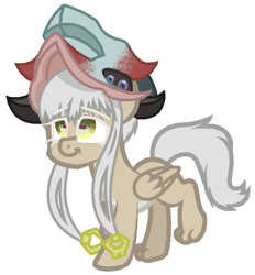 Size: 754x814 | Tagged: safe, artist:huirou, base used, species:pony, made in abyss, nanachi, ponified, solo