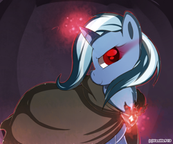 Size: 1280x1067 | Tagged: safe, artist:spookyle, character:trixie, episode:magic duel, g4, my little pony: friendship is magic, spoiler:s03, alicorn amulet, glowing eyes