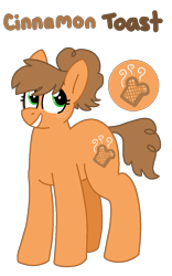 Size: 800x1280 | Tagged: safe, artist:sandwichbuns, oc, oc only, oc:cinnamon toast, parent:big macintosh, parent:cheese sandwich, parents:mac n cheese, species:earth pony, species:pony, female, freckles, magical gay spawn, mare, offspring, simple background, solo, transparent background