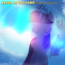 Size: 800x800 | Tagged: safe, artist:penguinsn1fan, artist:xenoneal, character:twilight sparkle, character:twilight sparkle (alicorn), species:alicorn, species:pony, camilla cabello, cover, female, parody, solo