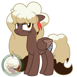 Size: 3000x3000 | Tagged: safe, artist:besttubahorse, oc, oc only, oc:sweet mocha, species:pegasus, species:pony, .svg available, alternate hairstyle, female, freckles, high res, long mane, simple background, solo, svg, transparent background, unamused, vector, watermark