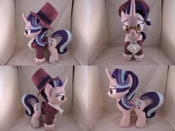 Size: 1597x1199 | Tagged: safe, artist:little-broy-peep, character:snowfall frost, character:starlight glimmer, species:pony, clothing, hat, irl, photo, plushie, solo, top hat