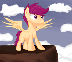 Size: 1948x1691 | Tagged: safe, artist:kas, artist:kas92, character:scootaloo, species:pegasus, species:pony, female, solo, spread wings, wings