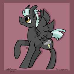 Size: 800x800 | Tagged: safe, artist:redpalette, character:thunderlane, species:pegasus, species:pony, cellshaded, cute, digital, male, solo, stallion, wonderbolts
