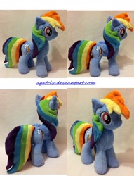 Size: 1024x1337 | Tagged: safe, artist:agatrix, character:rainbow dash, species:pegasus, species:pony, female, irl, mare, photo, plushie, solo