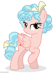 Size: 4972x6500 | Tagged: safe, artist:suramii, character:cozy glow, species:pegasus, species:pony, episode:marks for effort, g4, my little pony: friendship is magic, absurd resolution, bow, female, hair bow, lidded eyes, mare, older, older cozy glow, raised hoof, ringlets, simple background, smiling, tail bow, transparent background
