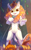 Size: 1800x2865 | Tagged: safe, artist:peachmayflower, character:autumn blaze, species:anthro, species:kirin, episode:sounds of silence, g4, my little pony: friendship is magic, spoiler:s08, bipedal, eyebrows, featureless crotch, female, finger hooves, microphone, solo, suddenly hands
