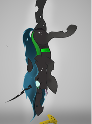 Size: 1864x2508 | Tagged: safe, artist:groomlake, character:queen chrysalis, species:changeling, changeling queen, colored, cookie, drool, drool string, female, food, tongue out