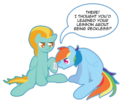 Size: 3011x2575 | Tagged: dead source, safe, artist:robynne, character:lightning dust, character:rainbow dash, species:pegasus, species:pony, ship:rainbowdust, episode:wonderbolts academy, bandaid, dialogue, female, heart eyes, lesbian, shipping, simple background, speech bubble, transparent background, wingding eyes