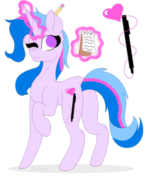 Size: 1024x1202 | Tagged: safe, artist:tomboygirl45, oc, oc:startale, parent:starlight glimmer, parent:trixie, parents:startrix, species:pony, species:unicorn, female, magical lesbian spawn, mare, offspring, one eye closed, simple background, solo, transparent background, wink