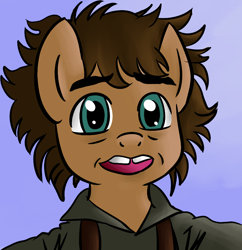 Size: 862x889 | Tagged: safe, artist:megasweet, artist:rustydooks, crossover, frodo, lord of the rings, ponified, solo