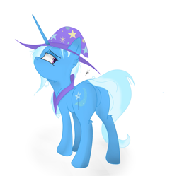 Size: 2153x2145 | Tagged: safe, artist:groomlake, character:trixie, species:pony, species:unicorn, clothing, colored, female, hat, looking at you, mare, plot, simple background, solo, trixie's hat, white background