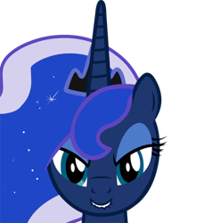 Size: 500x547 | Tagged: safe, artist:camtwosix, derpibooru original, character:princess luna, species:alicorn, species:pony, female, glowing mane, lidded eyes, lip bite, looking at you, mare, she knows, simple background, solo, transparent background, vector