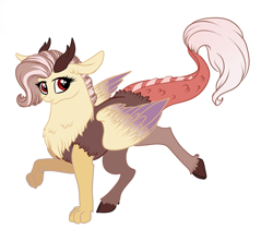 Size: 2237x1881 | Tagged: safe, artist:marbola, parent:discord, parent:fluttershy, parents:discoshy, female, hybrid, interspecies offspring, looking at you, next generation, offspring, simple background, smiling, solo, white background