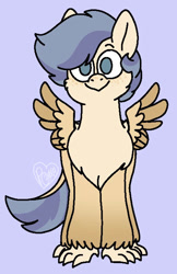 Size: 457x706 | Tagged: safe, artist:sandwichbuns, oc, species:classical hippogriff, species:hippogriff, male, solo