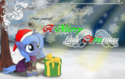 Size: 2200x1400 | Tagged: safe, artist:avchonline, oc, oc only, oc:krinita, species:alicorn, species:pony, clothing, cute, female, lunabetes, mare, merry christmas, solo
