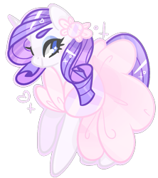 Size: 831x934 | Tagged: safe, artist:euphoriapony, character:rarity, species:pony, species:unicorn, clothing, cute, dress, female, hair accessory, heart, heart eyes, raribetes, simple background, solo, transparent background, wingding eyes