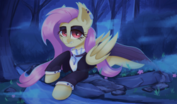Size: 1280x753 | Tagged: safe, alternate version, artist:php97, character:flutterbat, character:fluttershy, species:bat pony, species:pony, bat ponified, female, fluttergoth, looking at you, mare, race swap, solo