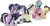 Size: 1280x670 | Tagged: safe, artist:bezziie, character:fluttershy, character:mean applejack, character:mean fluttershy, character:mean pinkie pie, character:mean rainbow dash, character:mean rarity, character:mean twilight sparkle, character:rainbow dash, species:alicorn, species:earth pony, species:pegasus, species:pony, species:unicorn, episode:the mean 6, g4, my little pony: friendship is magic, alternate design, alternate hairstyle, bandana, cape, clone, clone six, clothing, female, glasses, hoof wraps, mare, messy hair, messy mane, open mouth, raised hoof, scarf, simple background, transparent background