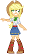 Size: 60x108 | Tagged: safe, artist:toonalexsora007, character:applejack, my little pony:equestria girls, animated, dizzy, female, gif, mugen, pixel art, simple background, solo, sprite, transparent background