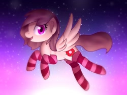 Size: 1032x774 | Tagged: safe, artist:timidwithapen, oc, oc:night rose, species:pony, clothing, socks, striped socks