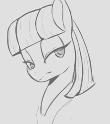 Size: 472x532 | Tagged: safe, artist:tre, character:maud pie, species:earth pony, species:pony, female, grayscale, mare, monochrome, solo