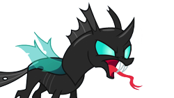Size: 1280x720 | Tagged: safe, artist:kayman13, character:thorax, species:changeling, episode:the times they are a changeling, g4, my little pony: friendship is magic, background removed, hissing, male, roar, scary, simple background, solo, transparent background