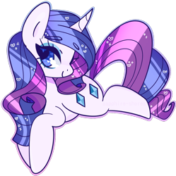 Size: 882x884 | Tagged: safe, artist:euphoriapony, character:rarity, species:pony, species:unicorn, cute, eyebrows, eyebrows visible through hair, female, heart, heart eyes, mare, prone, raribetes, simple background, solo, transparent background, wingding eyes