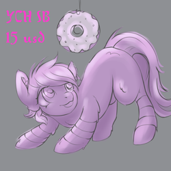 Size: 2000x2000 | Tagged: safe, artist:mdwines, oc, species:pony, advertisement, commission, donut, food, sketch, solo, ych example, your character here