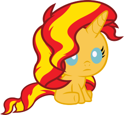 Size: 864x800 | Tagged: safe, artist:seahawk270, character:sunset shimmer, species:pony, species:unicorn, baby, baby pony, babyset shimmer, cute, female, shimmerbetes, simple background, solo, transparent background, vector