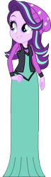 Size: 2912x10067 | Tagged: safe, artist:cartoonmasterv3, character:starlight glimmer, equestria girls:mirror magic, g4, my little pony: equestria girls, my little pony:equestria girls, spoiler:eqg specials, clothing, dress, female, long dress, simple background, solo, transparent background