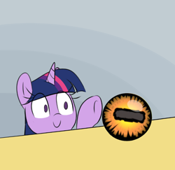 Size: 928x901 | Tagged: safe, artist:acersiii, character:twilight sparkle, species:pony, episode:the beginning of the end, g4, my little pony: friendship is magic, crystal ball, exploitable meme, female, grogar's orb, meme, solo, spilled milk