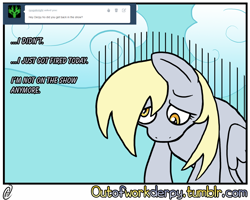 Size: 1280x1025 | Tagged: safe, artist:outofworkderpy, character:derpy hooves, species:pegasus, species:pony, comic:out of work derpy, comic, ditzy doo, female, mare, outofworkderpy, sad, semi-grimdark series, solo, suggestive series, tumblr, tumblr comic