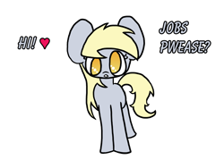 Size: 1400x1000 | Tagged: safe, artist:outofworkderpy, character:derpy hooves, species:pegasus, species:pony, comic:out of work derpy, comic, ditzy doo, female, looking at you, mare, no pupils, outofworkderpy, semi-grimdark series, simple background, solo, style emulation, suggestive series, tumblr, tumblr comic, white background