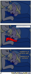 Size: 1280x3029 | Tagged: safe, artist:outofworkderpy, character:derpy hooves, character:dinky hooves, species:pegasus, species:pony, species:unicorn, comic:out of work derpy, bed, comic, duo, duo female, female, filly, hungry, mare, mother and daughter, night, outofworkderpy, semi-grimdark series, stomach noise, suggestive series, tumblr, tumblr comic