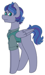 Size: 1598x2664 | Tagged: safe, artist:midnightamber, parent:spoiled rich, parents:canon x oc, species:pegasus, species:pony, breeding result, colt, fancy, male, necktie, offspring, solo