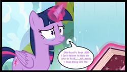 Size: 1280x720 | Tagged: safe, artist:cartoonmasterv3, edit, edited screencap, screencap, character:twilight sparkle, character:twilight sparkle (alicorn), species:alicorn, species:pony, episode:the point of no return, g4, my little pony: friendship is magic, context is for the weak, crying, female, grammar error, solo, wat