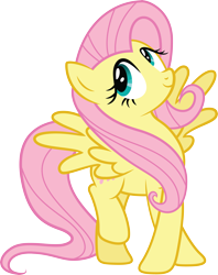 Size: 4419x5588 | Tagged: safe, artist:quanno3, character:fluttershy, species:pony, cute, female, shyabetes, simple background, solo, transparent background, vector