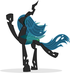 Size: 8124x8488 | Tagged: safe, artist:suramii, character:queen chrysalis, species:changeling, episode:frenemies, g4, my little pony: friendship is magic, absurd resolution, changeling queen, cute, cutealis, eyes closed, female, majestic, pose, simple background, solo, transparent background, vector