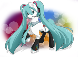 Size: 900x661 | Tagged: safe, artist:secret-pony, hatsune miku, ponified, vocaloid