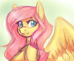 Size: 1280x1065 | Tagged: safe, artist:cheezayballz, character:fluttershy, species:anthro, species:pegasus, species:pony, female, mare, solo, watermark